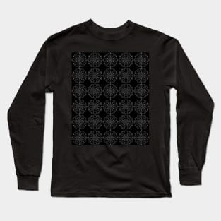 black mandala pattern Long Sleeve T-Shirt